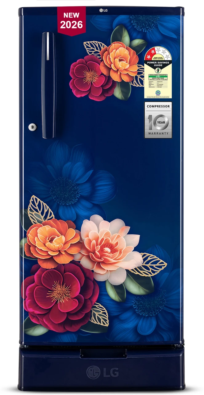 LG 85 L Direct Cool Single Door 2 Star Refrigerator with Base Drawer